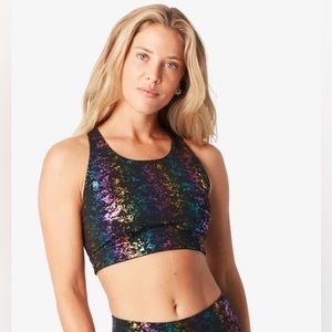 Terez Black Rainbow Foil UpLift Sports Bra